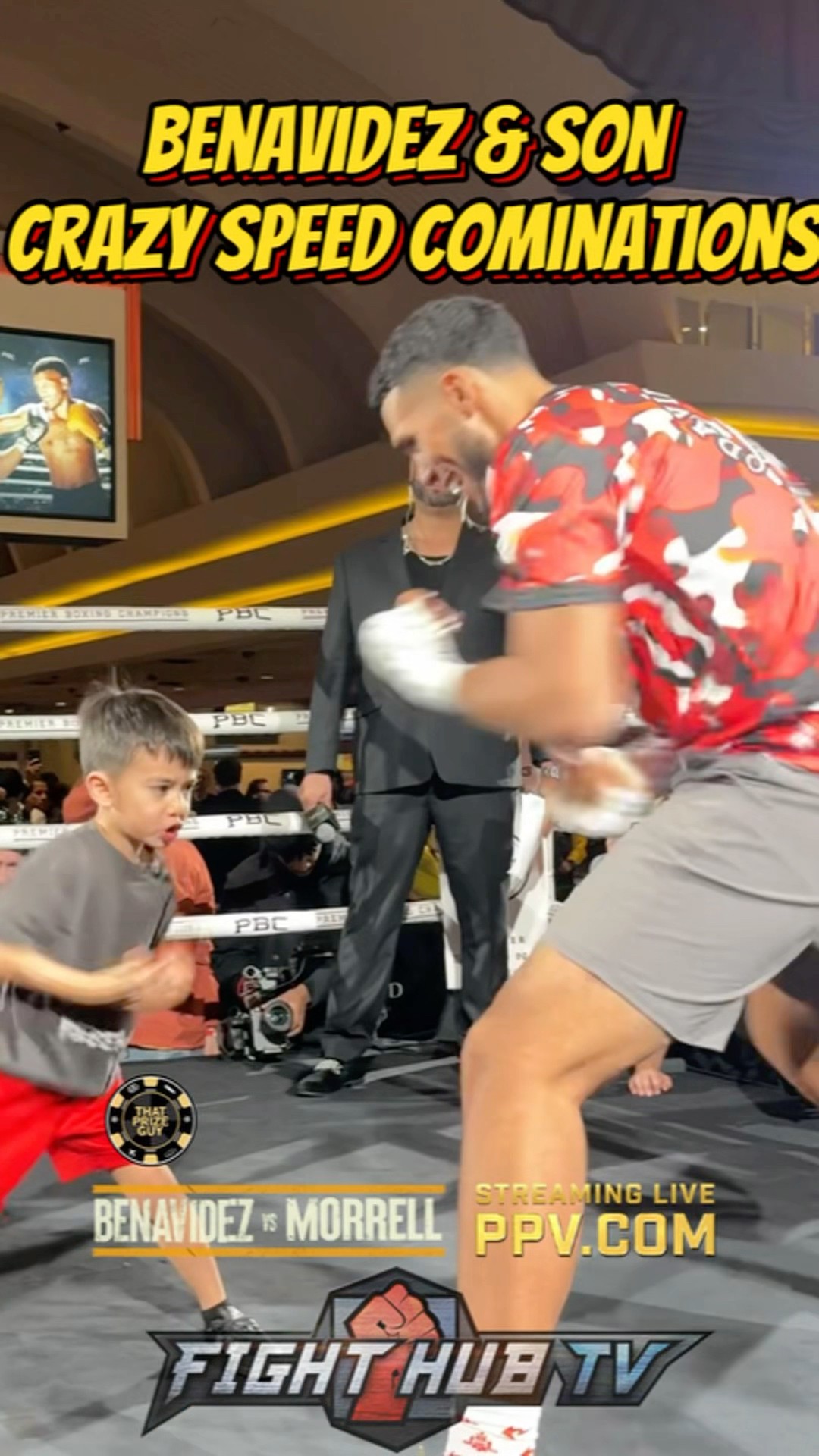Benavidez \u0026 Son THROW UNREAL FAST COMBINATIONS at open workouts!