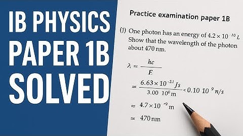 IBDP Physics Paper 1B | Q3 Solved with Markscheme | Step-by-Step Explanation