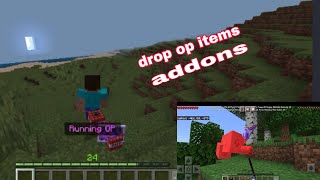 drop op item addons / how to download addons for MCPE Hindi /runing jumping etc to drop op items