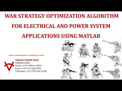 WAR STRATEGY OPTIMIZATION ALGORITHM FOR ELECTRICAL AND POWER SYSTEM APPLICATIONS USING MATLAB