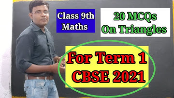 Class 9 Maths MCQs For Term 1 CBSE 2021 Triangles ||  By @BABA MATHS WALA Kishan Sir