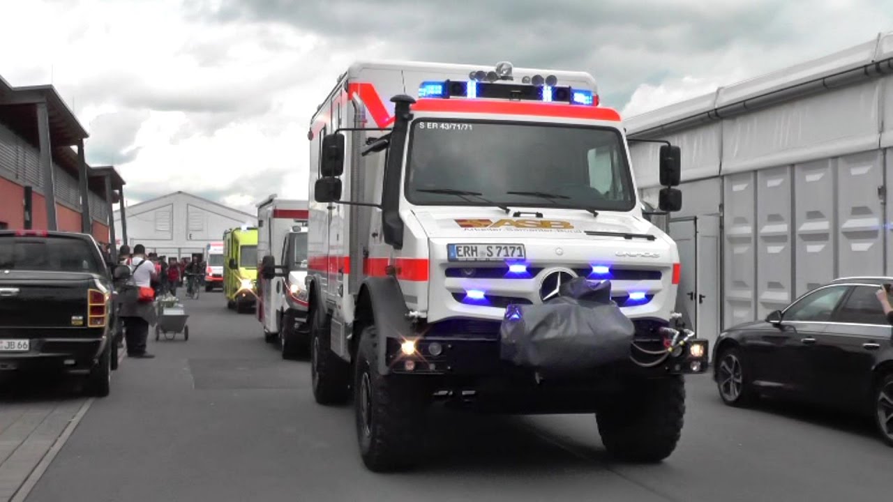 Abschlusskonvoi RETTmobil Fulda 2017 | Neufahrzeuge, Bullhorn, Wail uvm.