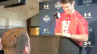 Tim Tebow at the 2010 NFL Combine