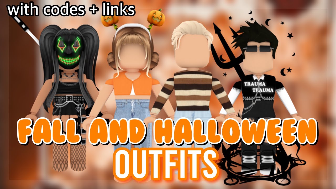 Aesthetic Fall Halloween Outfits Girls And Boys Codes And Links Youtube - aesthetic halloween roblox outfits boys girls codes