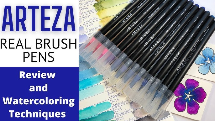 ARTEZA Watercolor Brush Pens 96 Colors Art Painting Marker Set with Travel  Case