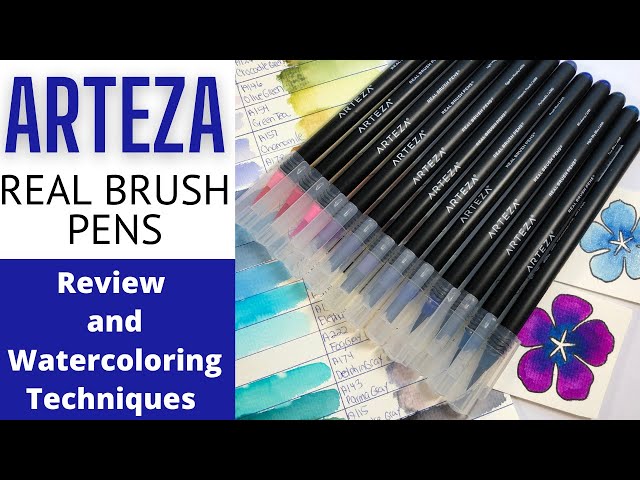 Using Arteza Watercolor brush pens in World of Flowers - Watercolour series  