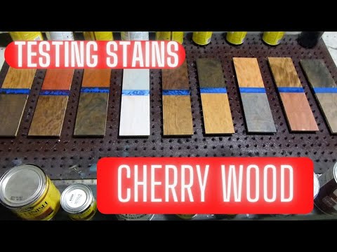 Testing Stains on Cherry Wood