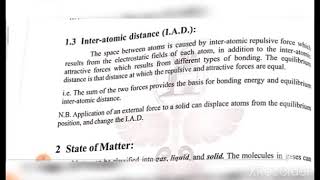 Inter-atomic distance (IAD). المسافة بين الذرات.