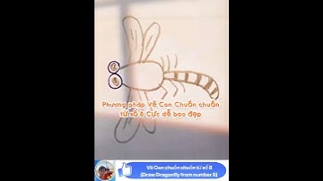 Phương pháp | Vẽ Con Chuồn chuồn từ số 8 | Cực dễ bao đẹp | Thử ngay nhé!