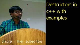 DESTRUCTORS || DEFINITION || CREATION || EXAMPLES || C++ PROGRAMMING-- Lecture--23