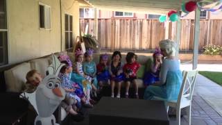 Elsa visits Madeline's Birthday Party