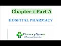 Hospital Pharmacy &amp; clinical pathology Chapter 1 Part A | D.Pharm Notes in Hindi | Pharmacy Gyan0.1
