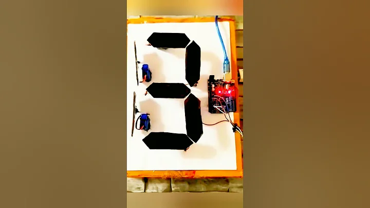 "Arduino Servo Motor 7-Segment Display | Counting from 0 to 9" #dcmotor #smart #aielectric