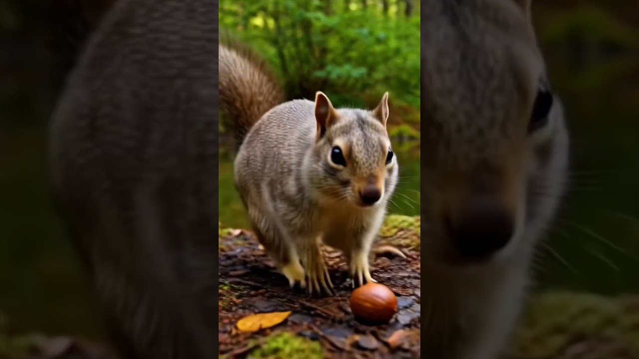 A squirrel is eating.🐿️