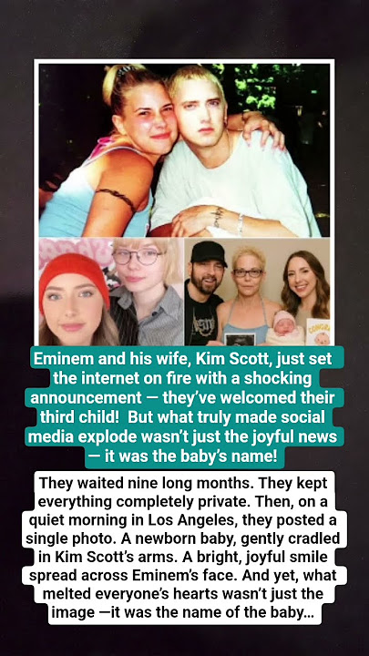Eminem and his wife, Kim Scott, just set the internet on fire with a shocking announcement #shorts