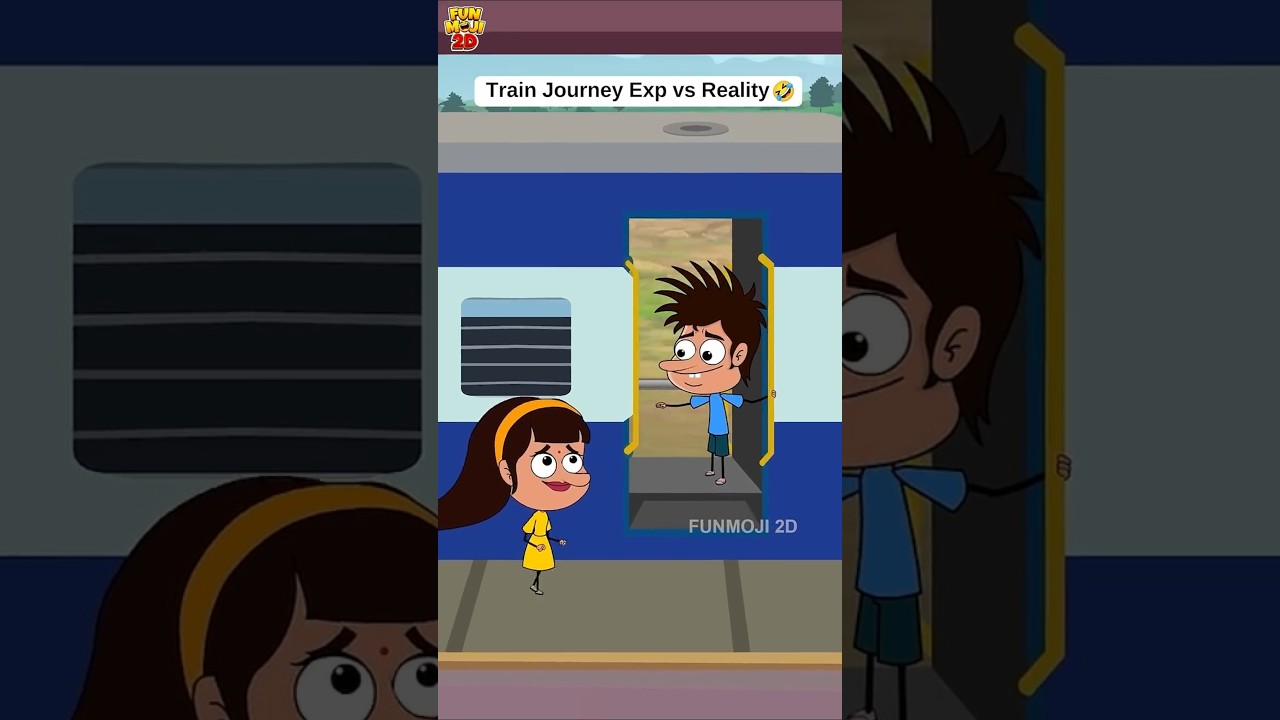 Train journey reality😢#funmoji2d #comedy #train #trainjourney  #relatable #nostalgia #funnycomedy