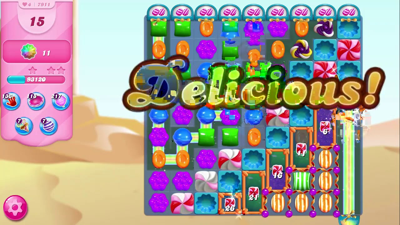 candyページ Candy Crush Saga LEVEL 7911 NO BOOSTERS - YouTube