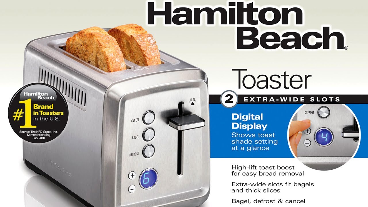 Hamilton Beach 2 Slice Toaster With Extra-Wide Slots | 2 Slice