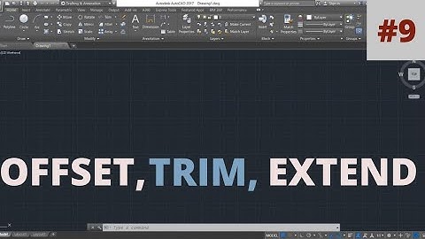 #9 | Offset, Trim, Extend | AutoCAD FULL Tutorial [ALFA DESIGN]