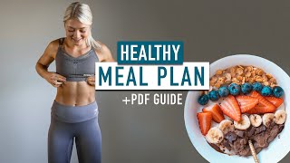FREE 7 DAY MEAL PLAN | What I eat in a day for Lean Muscle Mass & Abs + PDF guide