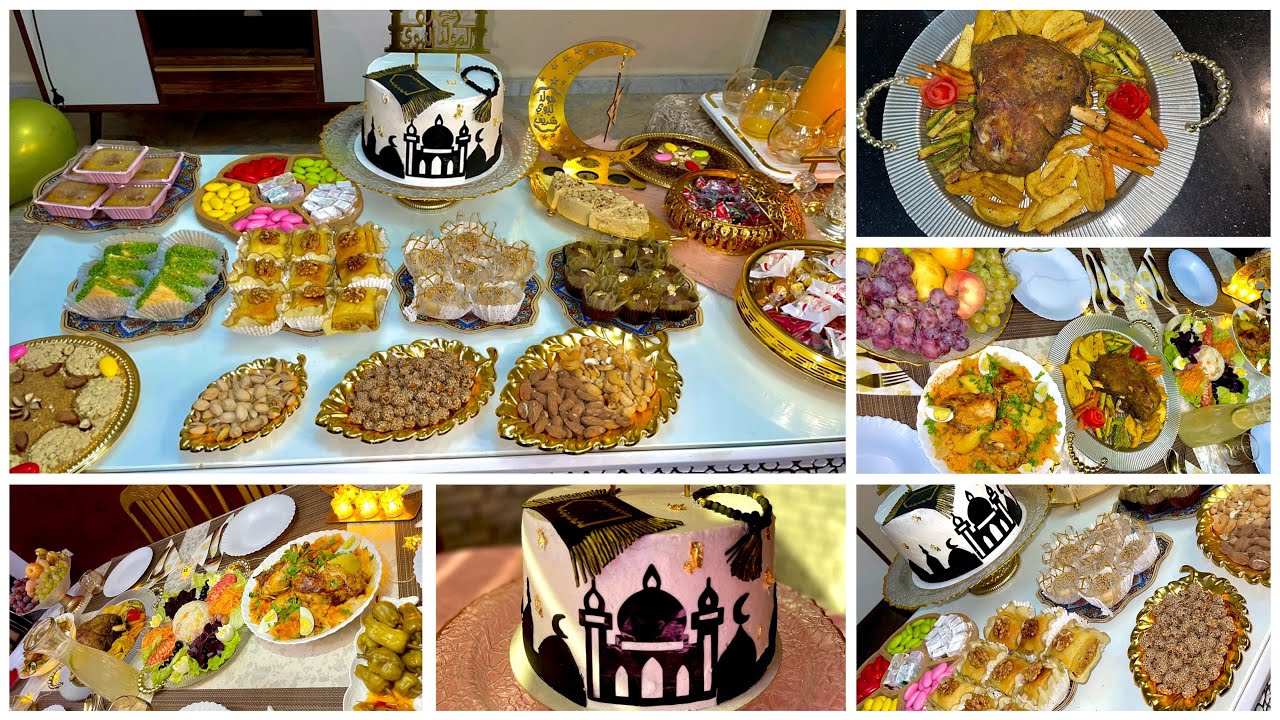 المولد النبوي الشريف طاولة العشاء و السهرة اول مولد ضيفة في دارنا ديكور الكيك افكار تزيين الطاولة