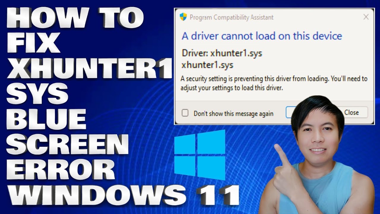 How To Fix Xhunter1.sys Blue Screen Error in Windows 10/11 - YouTube
