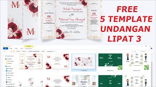 5 TEMPLATE UNDANGAN LIPAT TIGA COREL DRAW GRATIS 2021 screenshot 4