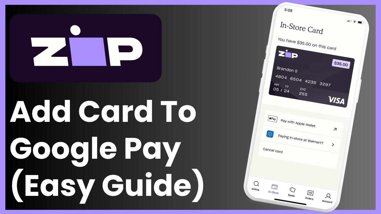 How To Add Your Zip Card To Google Pay !