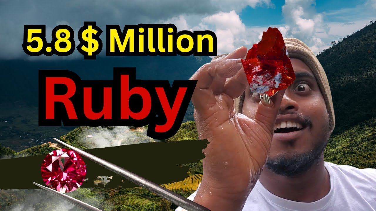 Hunting 5.8 $ Million Ruby crystal gemstone 😱  Omg!!