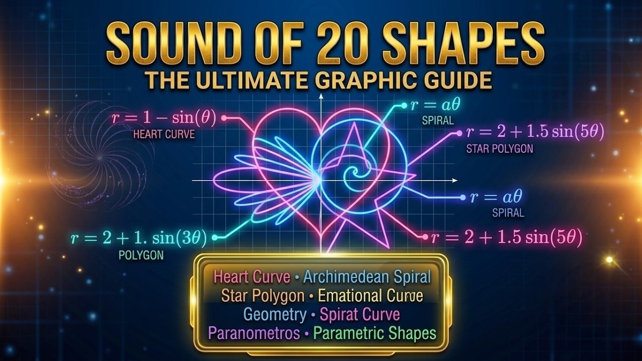 The Sound of Shapes | 20 Mathematical Curves Visualized Through Sound 🎵📐 #sound #mathematics #yt