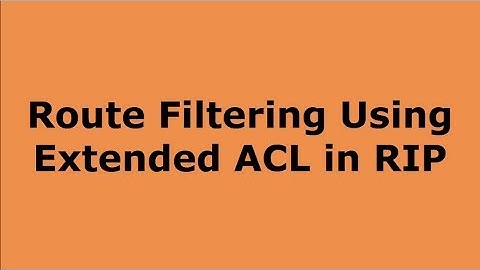 Route filtering in RIP using extended ACL