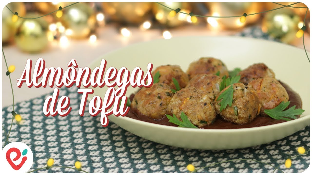 ALMÔNDEGAS DE TOFU COM MOLHO BARBECUE VEGANO (ESPECIAL DE NATAL)