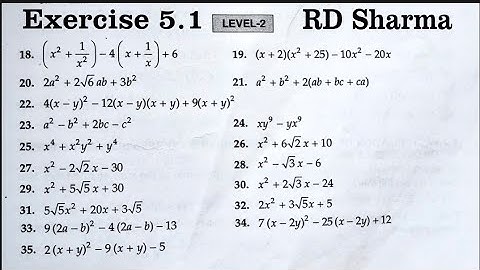 RD Sharma Class 9 Maths Chapter 5 Factorisation of Algebraic Expressions Ex 5.1 Q18 to Q35 Solutions