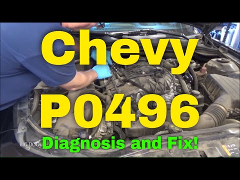 Chevy P0496 EVAP Flow During Non Purge Condition 2015 Camaro 3.6L V6 (2010-2015 Similar)