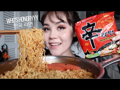 KOREAN RAMEN MUKBANG~ lofi & chill vibesss (라면 먹방)