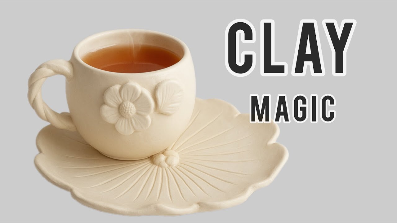 From Clay to Magic | Handmade Ceramic Coaster (Slab Pottery Tutorial)