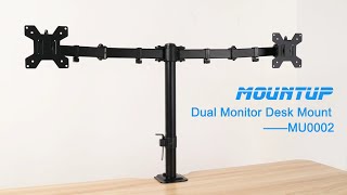 How To Install Mountup Dual Monitor Desk Mount Mu0002