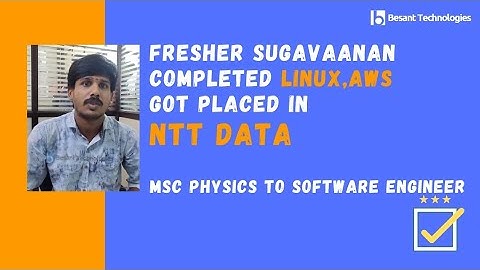 Besant Technologies Electronic City Reviews(IT HuB) MSc Physics to Cloud Engg|  Placed in NTTData