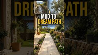 From Mud to a Dream Garden Path 🪨🌿 #Shorts