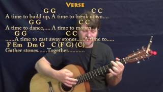 Turn Turn Turn The Byrds Strum Guitar Cover Lesson in C with ChordsLyrics
