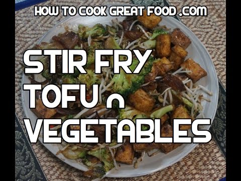 Stir Fry Tofu Vegetables Recipe Video - Wok Broccoli Beansprouts