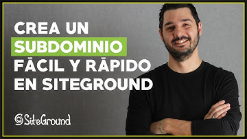 ¿Cómo creo un sitio en un subdominio en Siteground?  ✅.