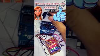 ADXL335 Acceleration Sensor with Arduino Uno and 4X4 LED Matrix #shorts