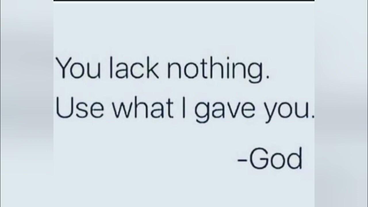 You Lack Nothing Use What God Has Given You Music The Lord Is Good you-lack-nothing-use-what-god-has-given-you-music-the-lord-is-good