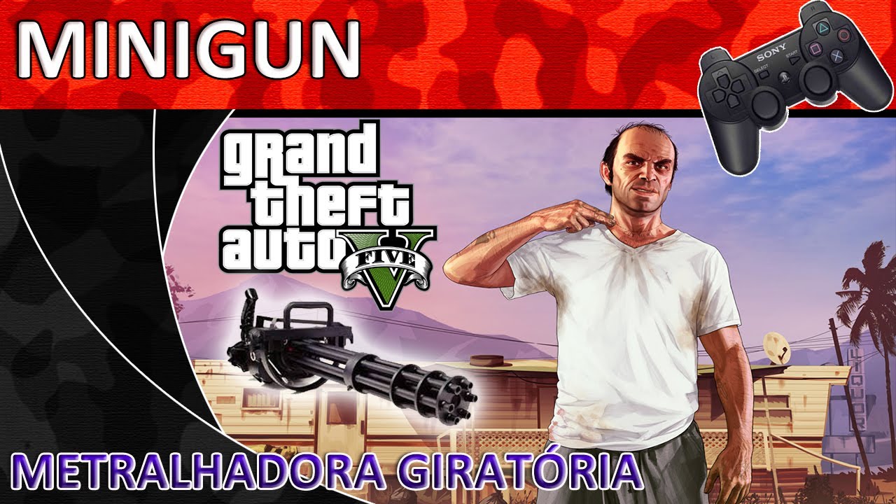 GTA V - Armas Secretas - MiniGun Metralhadora Giratória - Onde Encontrar -  PT BR ( Sem Spoilers ) 