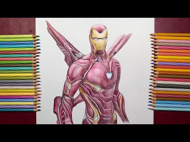 Learn How to Draw Iron Man from Avengers Endgame (Avengers: Endgame) Step  by Step : Drawing Tutorials