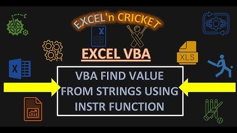 Excel VBA INSTR Function