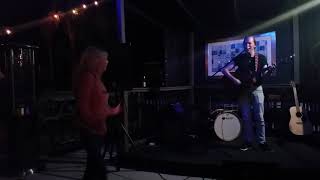 Gayle Clark 'cutting a rug' at a Deland Stockyard jam