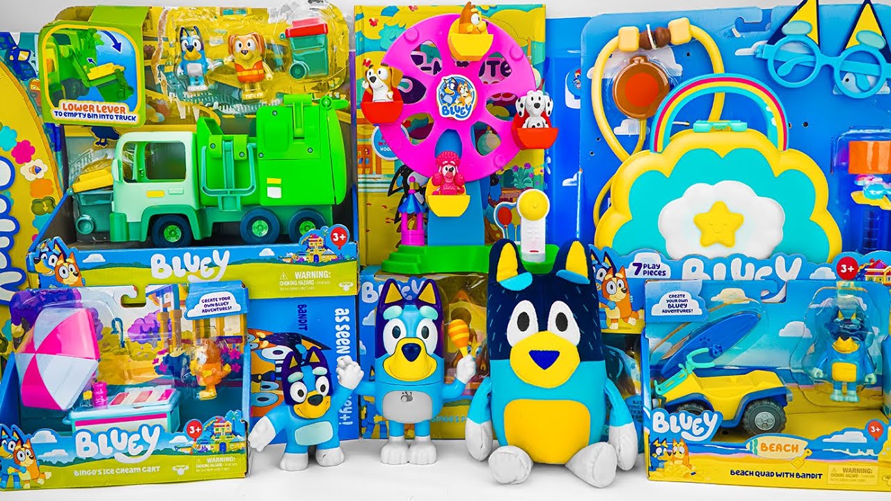 Bluey toy collection unboxing review bluey s ferris wheel playset 