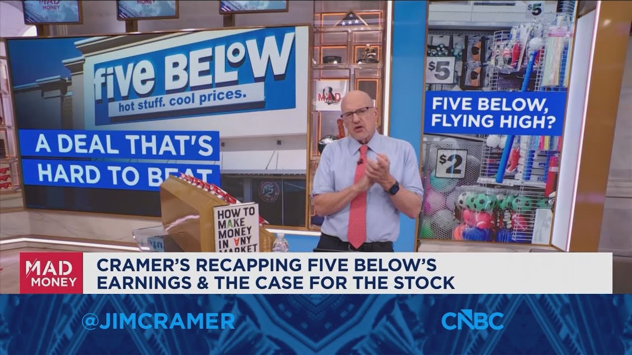 Five Below's comps are decelerating, but they're still impressive, says Jim Cramer
